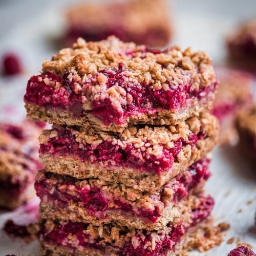 Vegan Raspberry Crumble Bars