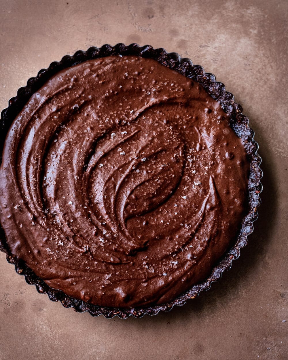 Salted Chocolate Cream Tart (VEGAN)