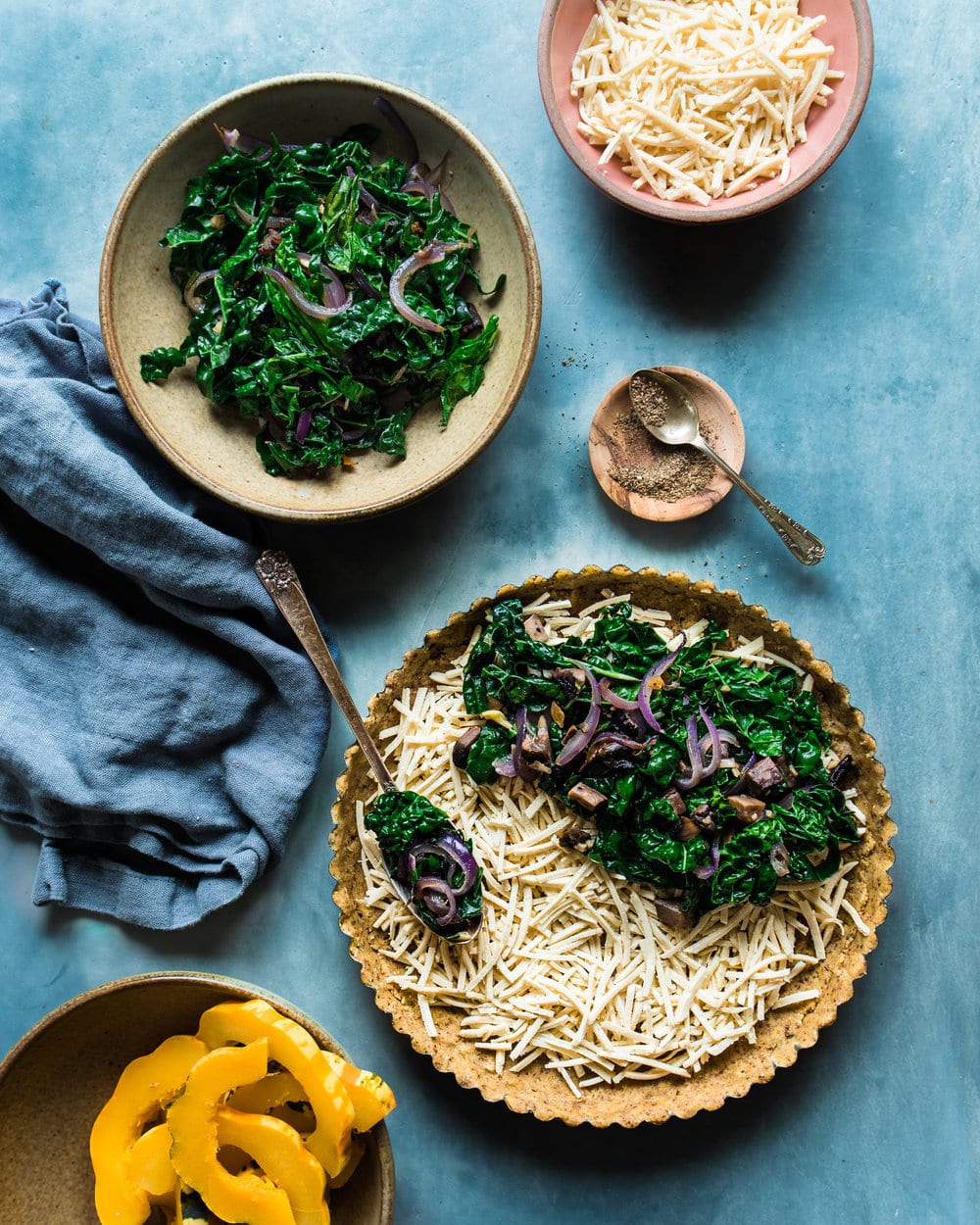 squash kale tart ingredients spoon of kale (1 of 1).jpg