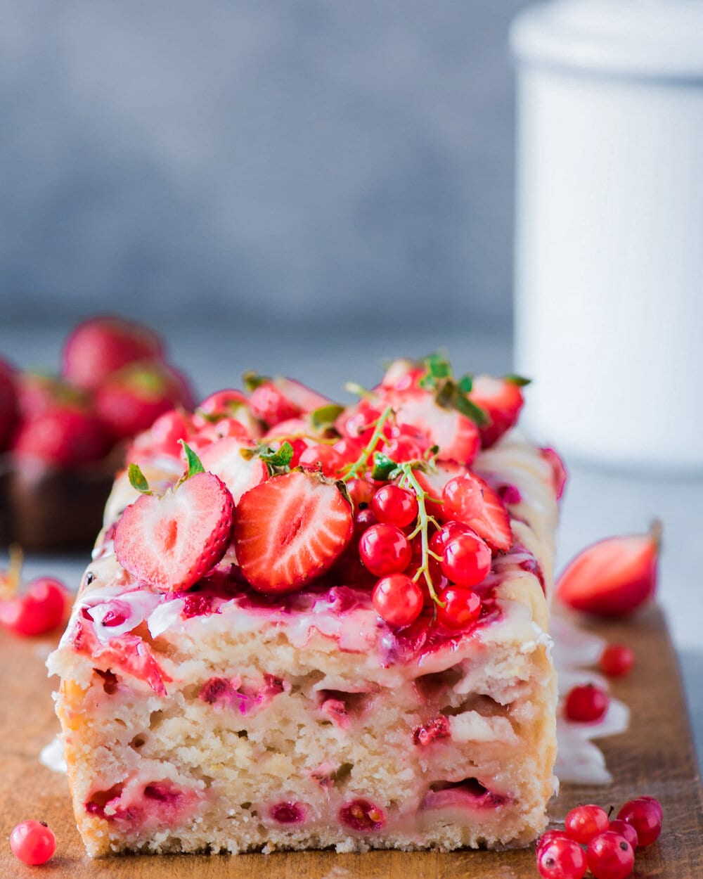 Strawberry Lemon Red Currant Loaf (Vegan)