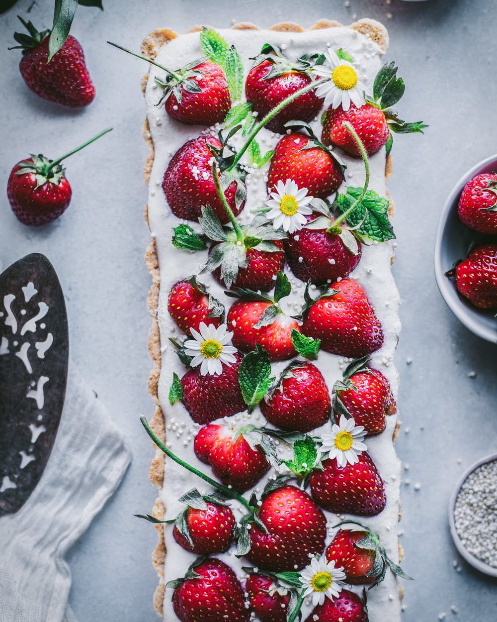 Vegan Strawberries and Cream Tart