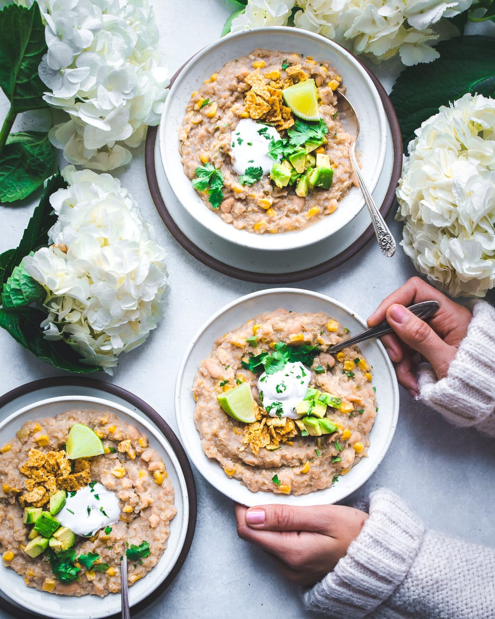 Instant Pot White Bean Quinoa Chili