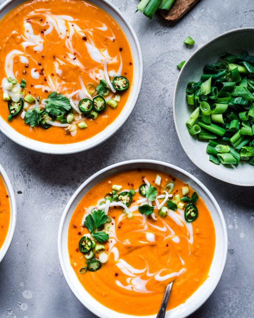 Vegan Thai Red Curry Soup