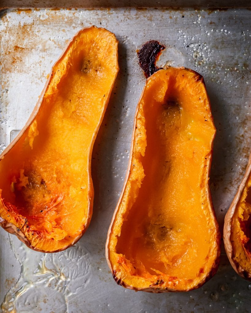 Creamy Lentil Stuffed Butternut Squash - 17