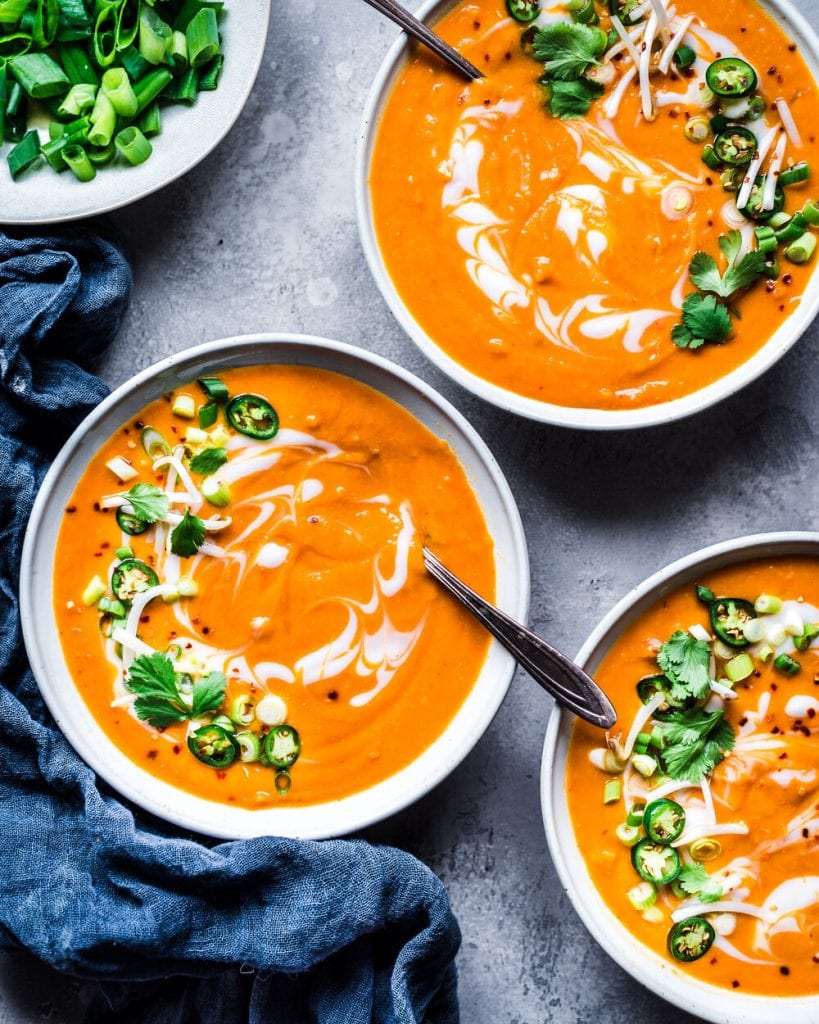 Instant Pot Thai Red Curry Sweet Potato Soup Rainbow Plant Life