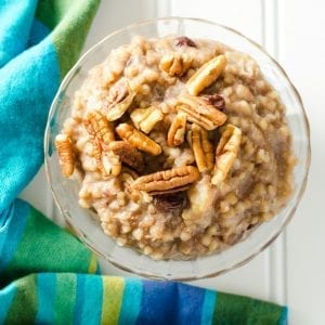 instant pot buckwheat porridge with pecans