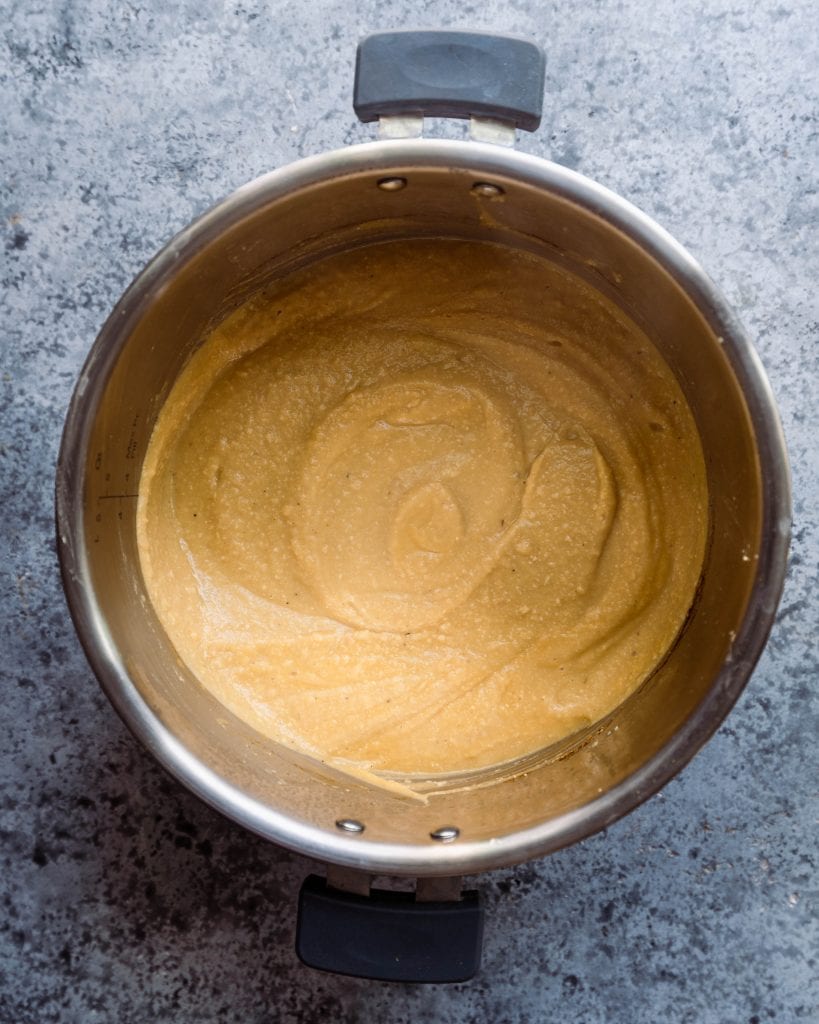 blended cauliflower soup in Instant Pot