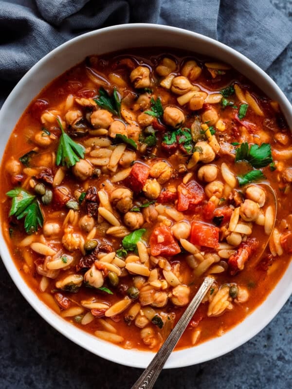 Instant Pot Chickpea Orzo Soup