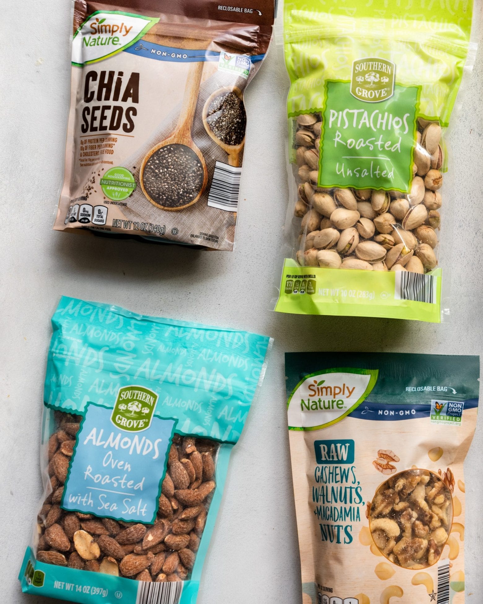 bags of nuts and seeds from ALDI