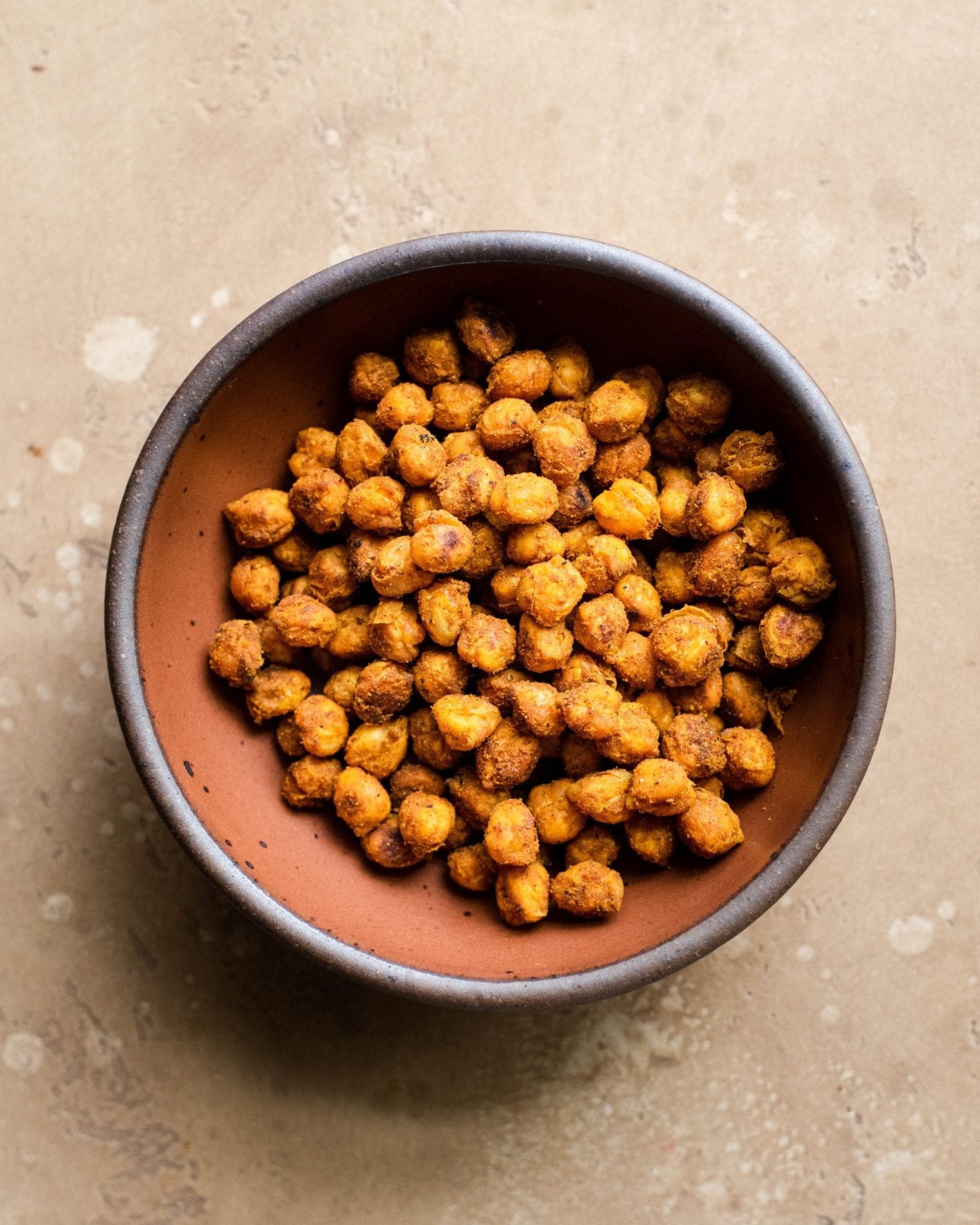 bowl of spice roasted chickpeas