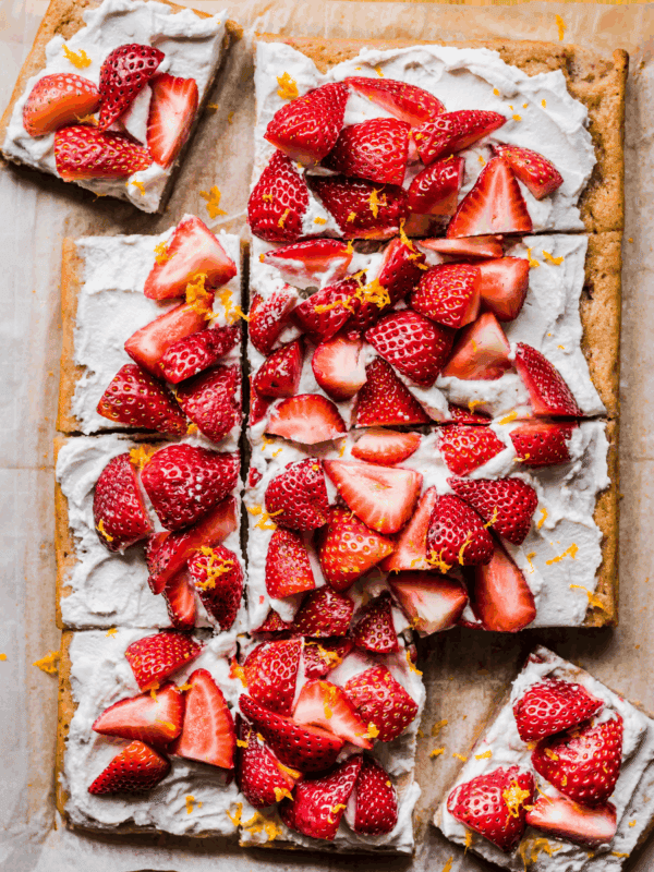 Strawberries and Cream Sheet Cake