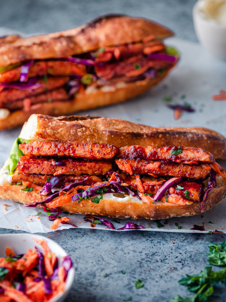 bbq glazed tempeh