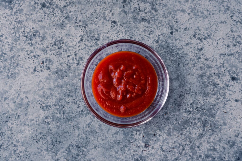 bowl of organic ketchup
