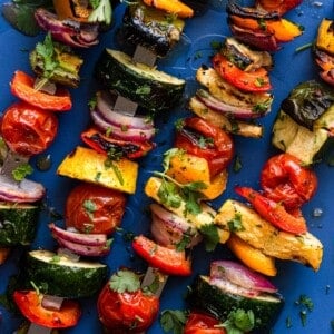 vegan grilled vegetable skewers with fresh herbs
