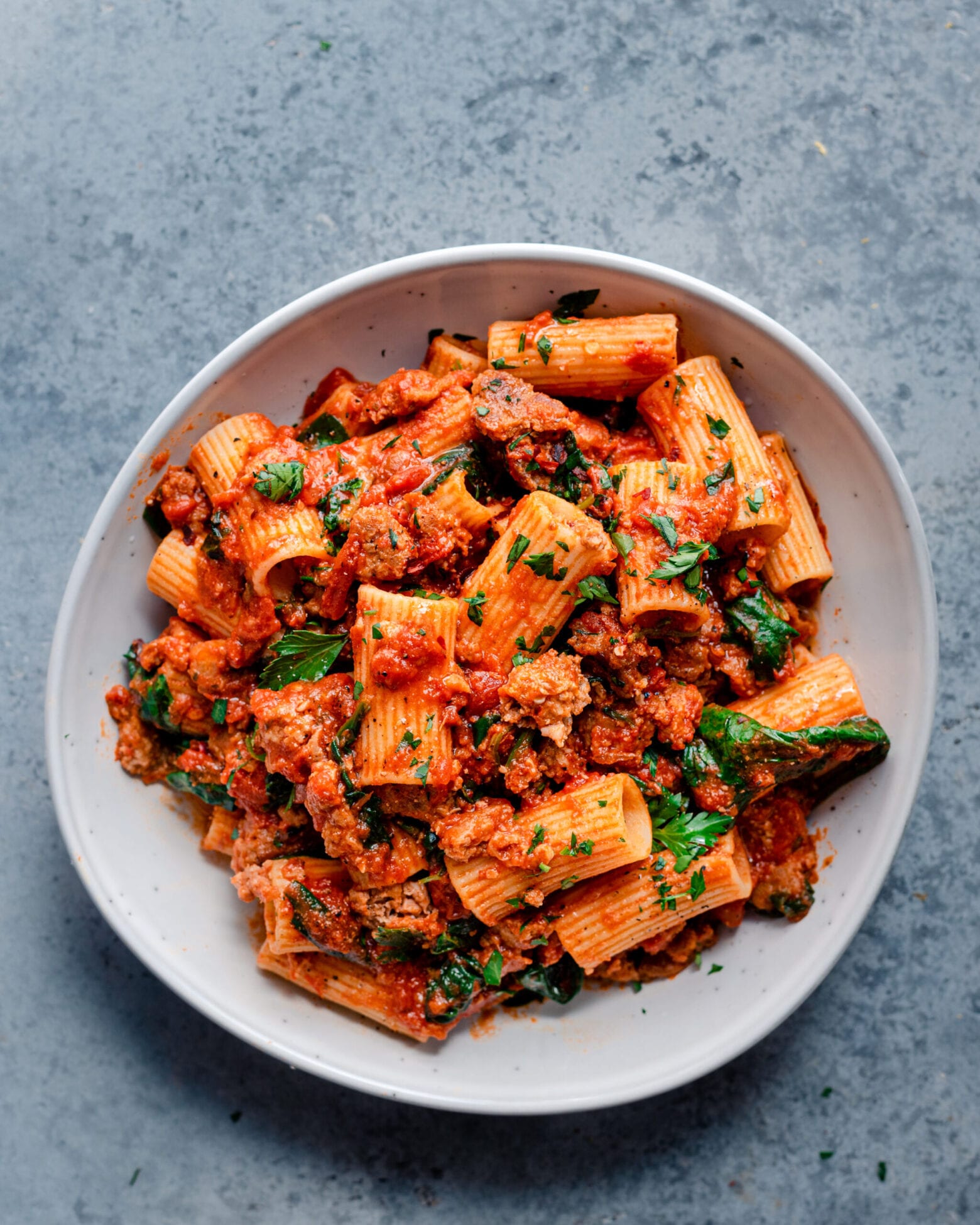 Spicy Vegan Sausage Pasta - This Savory Vegan