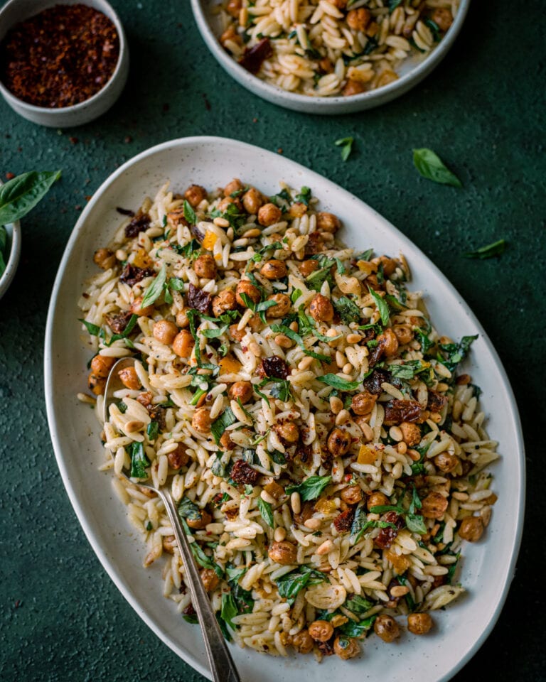 Lemon Orzo Pasta Salad - Rainbow Plant Life