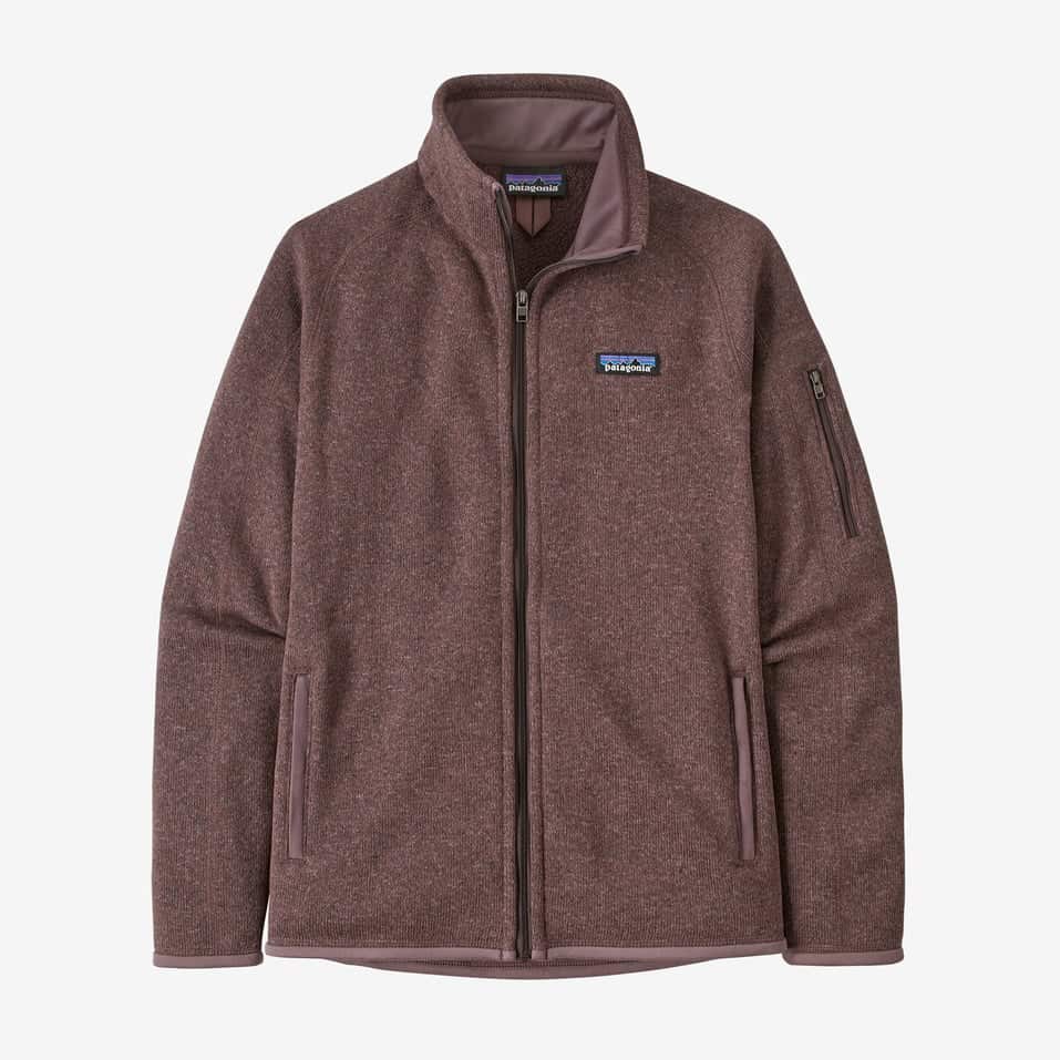 Women's brown patagonia fleece jacket.