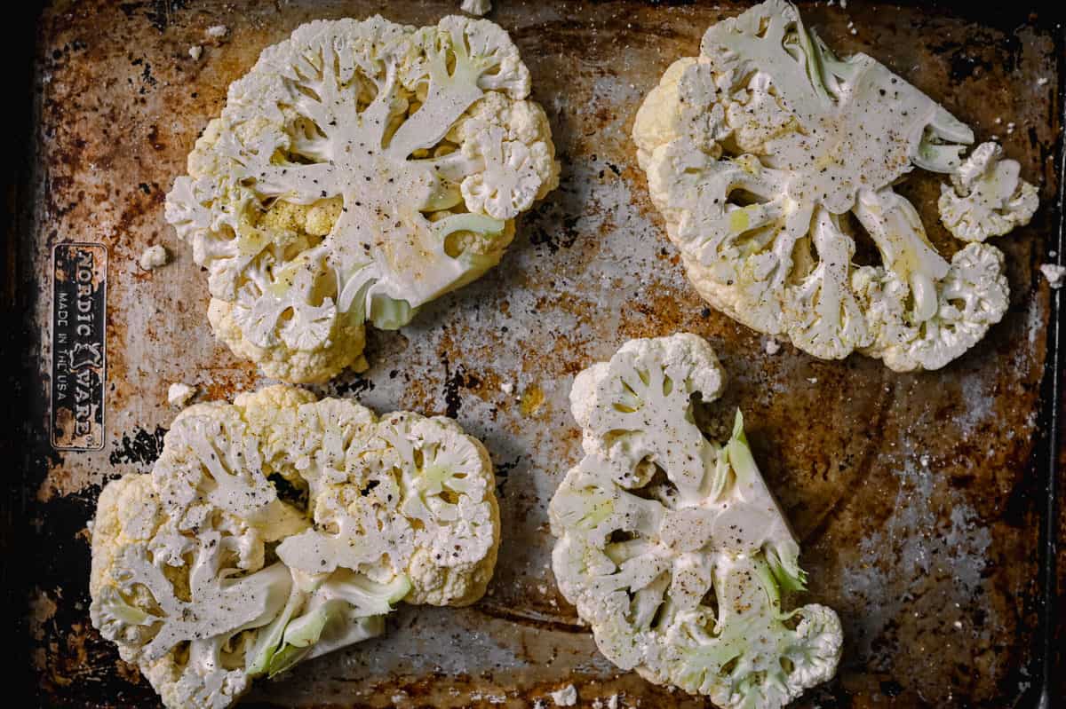 Cauliflower Steaks with Caramelized Shallots Rainbow Plant Life