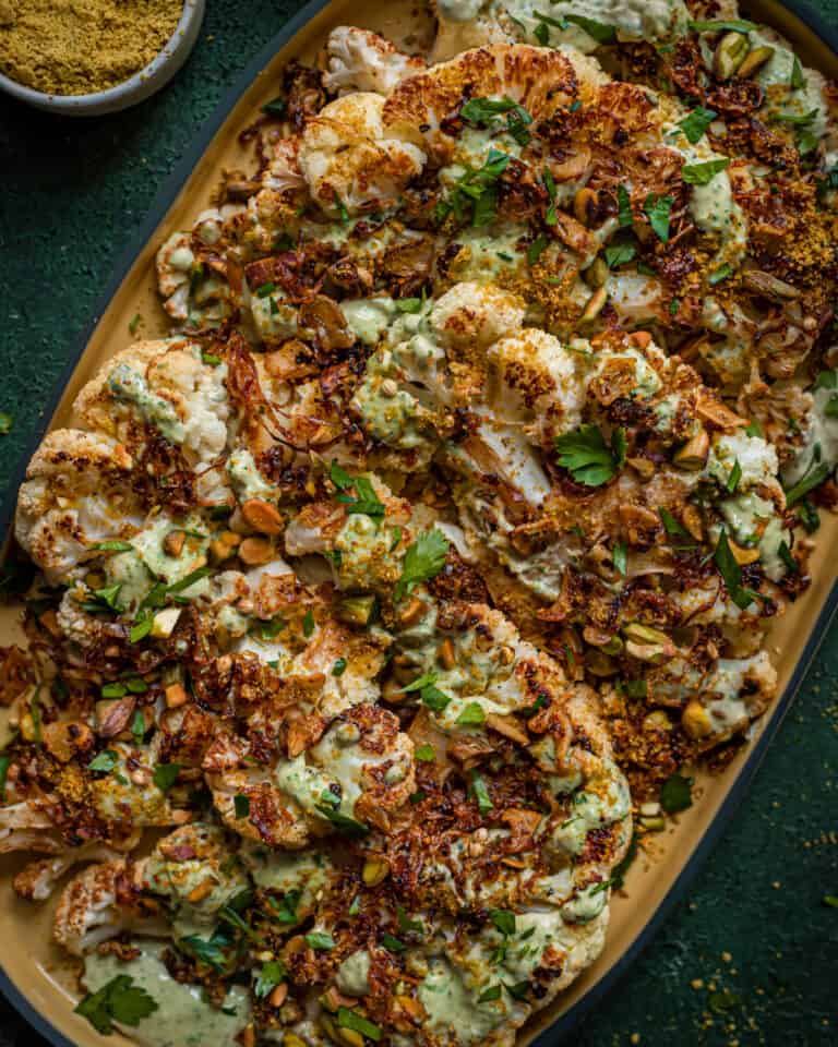 Cauliflower Steaks with Caramelized Shallots Rainbow Plant Life