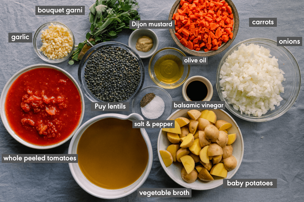 ingredients for instant pot lentil soup