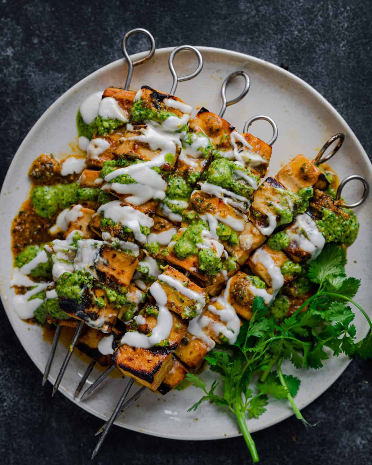 Grilled Tofu Skewers with Sriracha Sauce Recipe