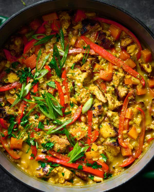 Creamy Coconut Rice with Five Spice Tofu - Rainbow Plant Life