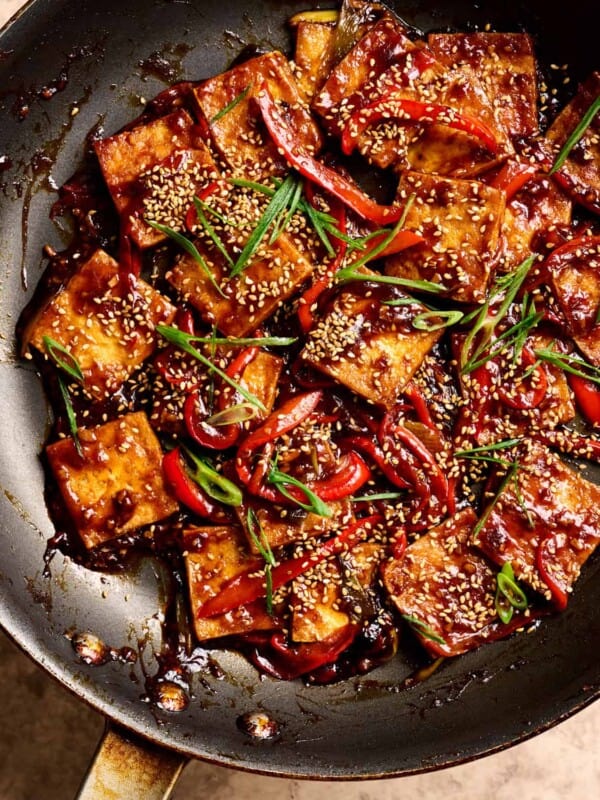 braised tofu in a bowl.