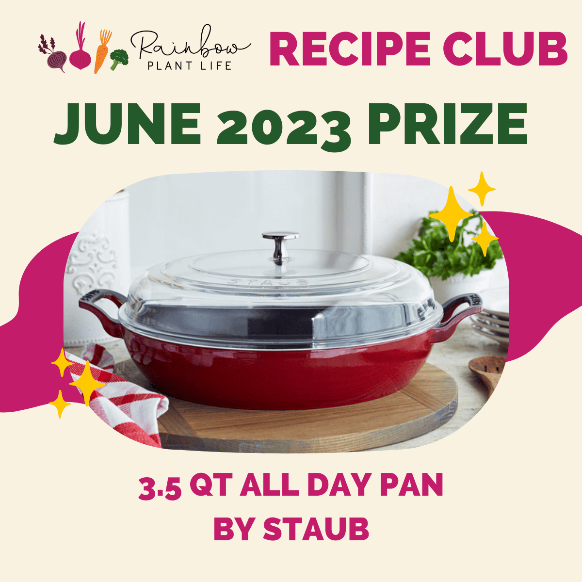 Graphic of June Prize, 3.5 QT All Day Pan by Staub