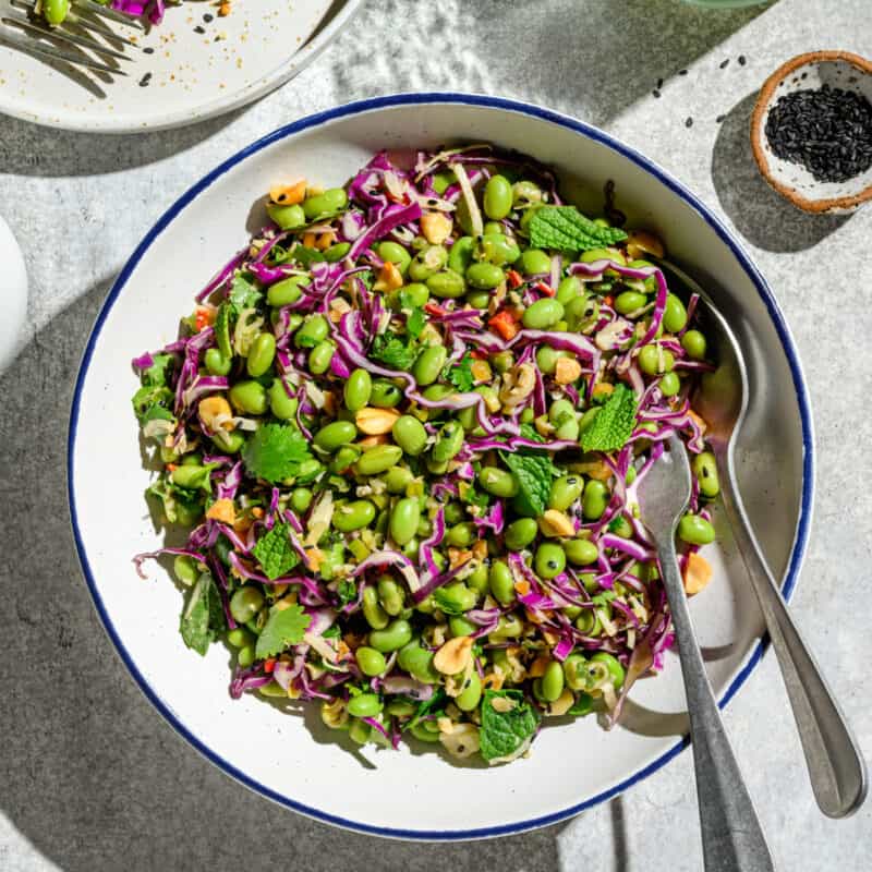 Garlicky Sesame Edamame Salad Rainbow Plant Life