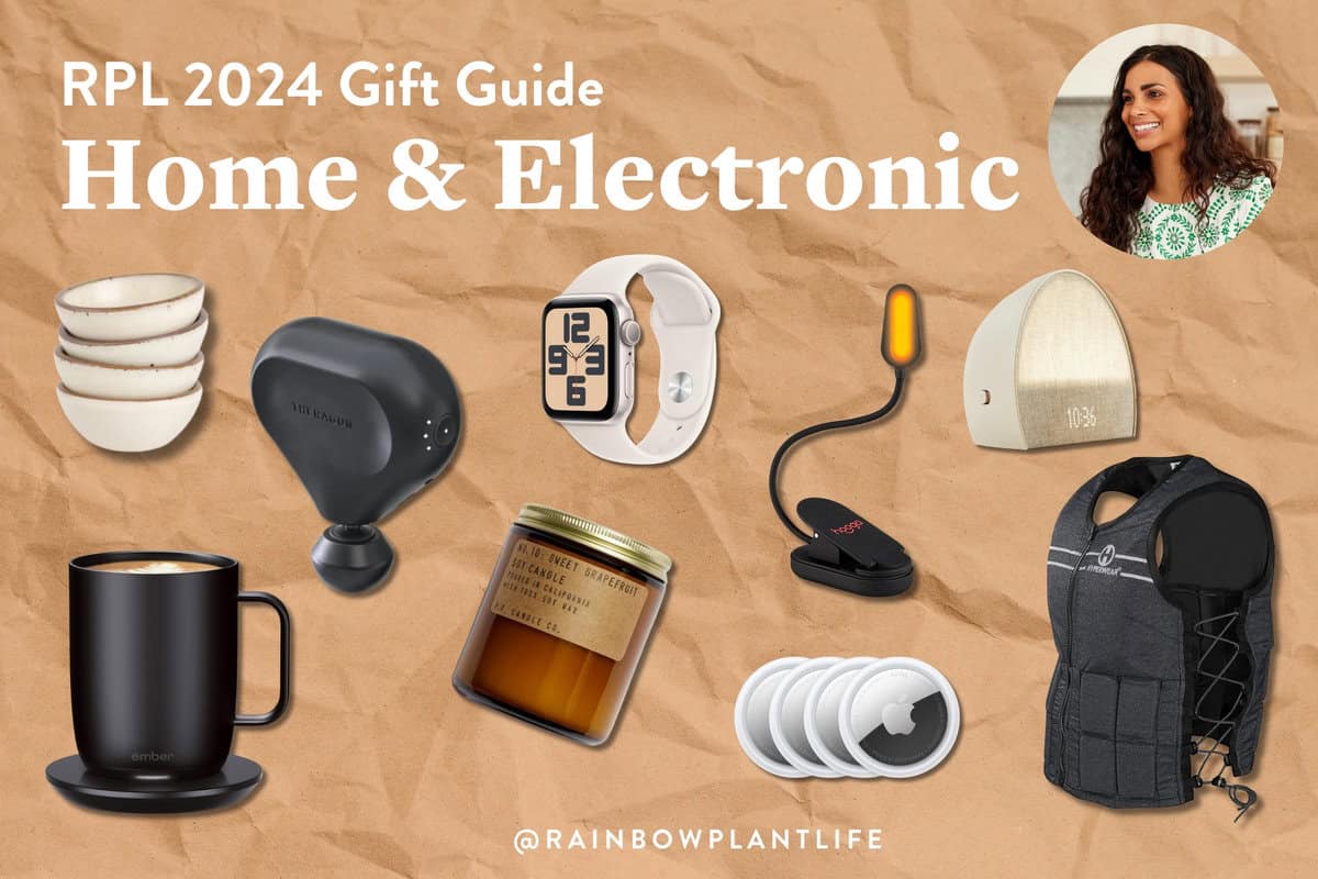 various home and electronic recommendations on a graphic.