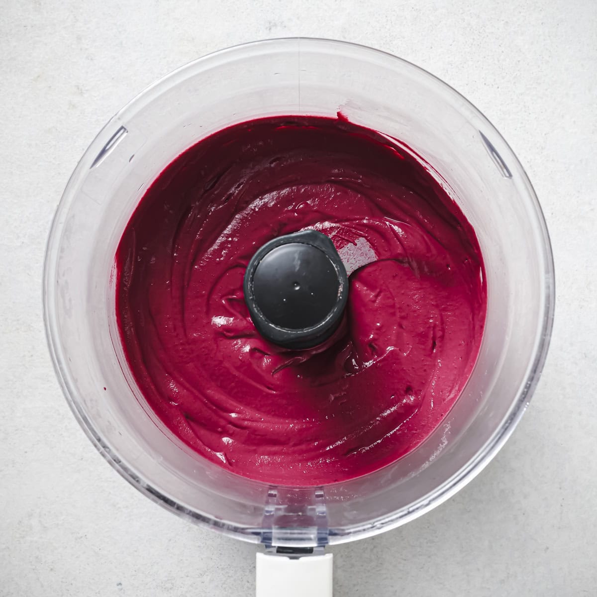 finished blended dip in the food processor.