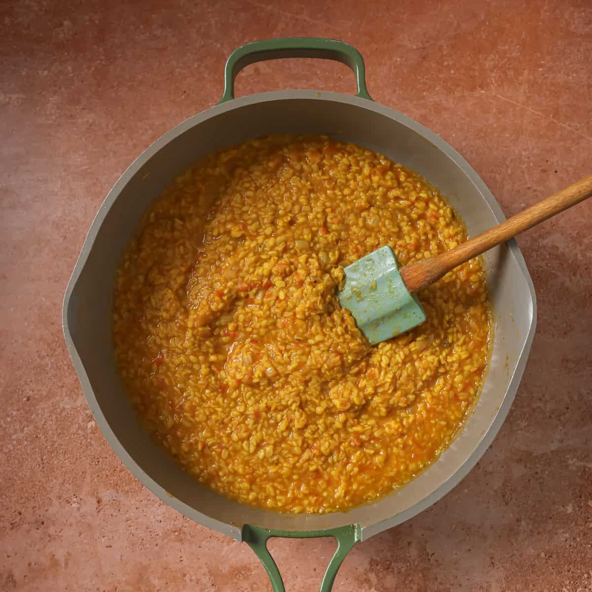 finished dal in saucepan.